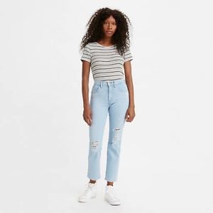 Size 24 Levis 724 High Rise Straight Cropped Light Wash Denim Jeans EUC